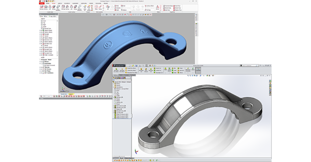 Conversión de una malla 3D en un modelo solido de Solidworks con Geomagic Design X